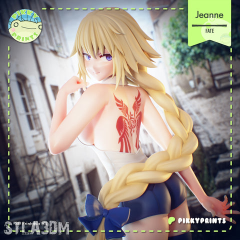 Pikky Prints - Jeanne d'Arc 3D Print - STL file - 3D Print STL File for Resin Printer