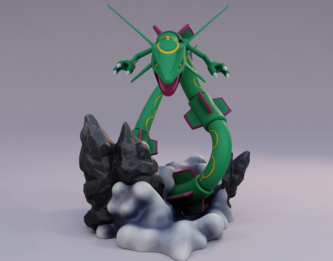 Rayquaza Statue 3D Print - STL file