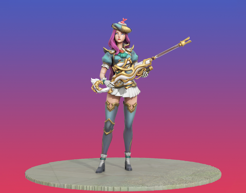 League of Legends Caitlyn Fan Skin and Lorelei Ilaria 3D Print - STL file
