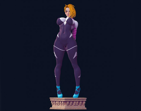 GWEN STACY THICC STRETCHING SPIDERMA 4 VARIATIONS 3D Print - STL file