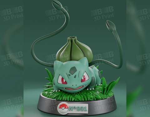 Poke Welcome Pack Bulbasaur Charmander Squirtle 3D Prints STL File