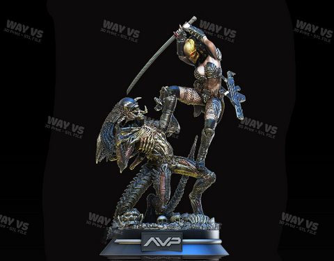 Alien vs Predator Machiko 3D Prints STL File