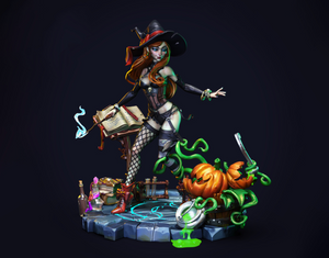 Hazel The Witch Pin Up 3D Print - STL file