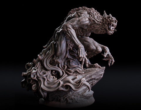 Shadow Wolf 3D Print - STL file