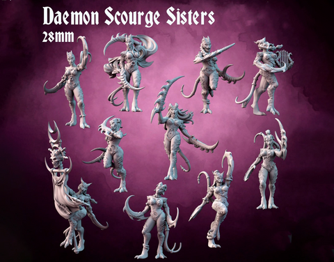 Daemon Scourge Sisters 3D Print - STL file
