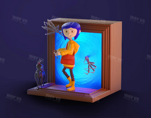 Coraline Lamp Diorama 3D Prints STL File
