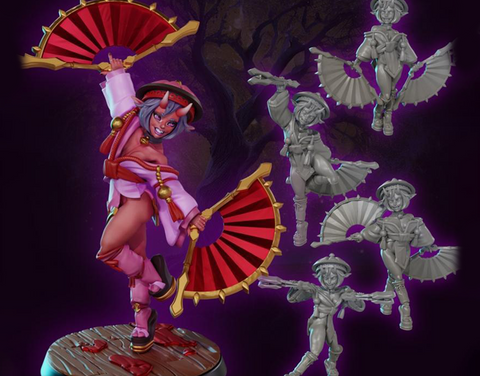 Fuji The Oni Fan Weilder 3D Print - STL file