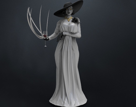 Lady Dimitrescu Resident Evil Village 3D Print - STL file
