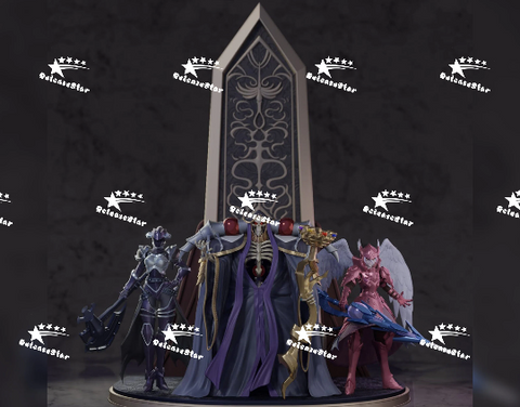 Overlord Diorama - Ainz, Albedo and Shalltear 3D Prints STL File
