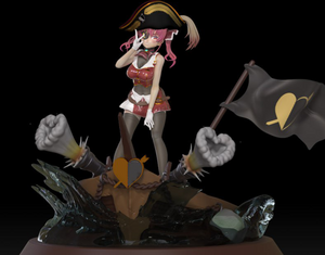 Houshou Marine HoloLive Diorama 3D Print - STL file