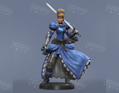 Cinderella Warrior 3D Print - STL file