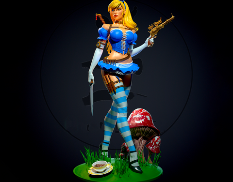 Alice in Wonderland 3D Print - STL file