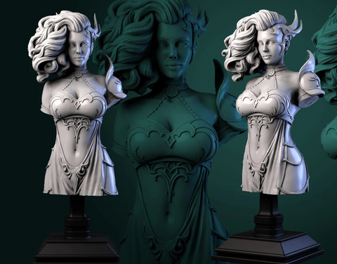 White Werewolf Tavern Semenriel Dark Reaper Bust 3D Print - STL file