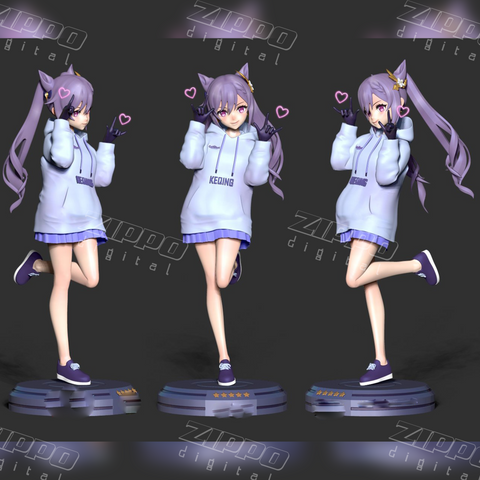Keqing Genshin Impact Fanart 3D Print - STL file