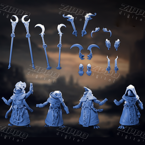 Broken Anvil Miniatures Panic at Moorefrost Manor - Cultists 3D Print - STL file