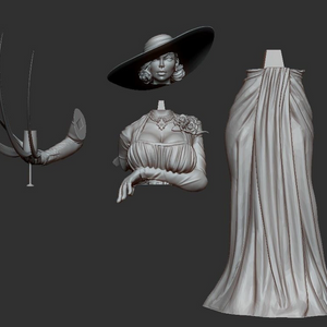Lady Dimitrescu Resident Evil Village 3D Print - STL file