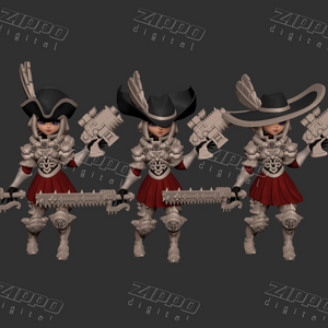 Chibi Space Nuns Figurine 3D Print - STL file