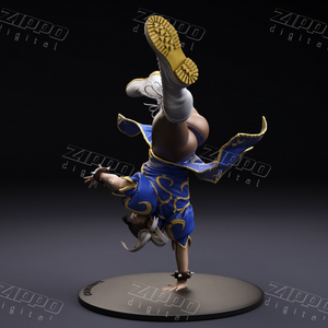 Chun-Li Spinning Bird Kick Fan Art 3D Print - STL file