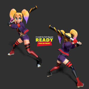Harley Quinn Baseball Player