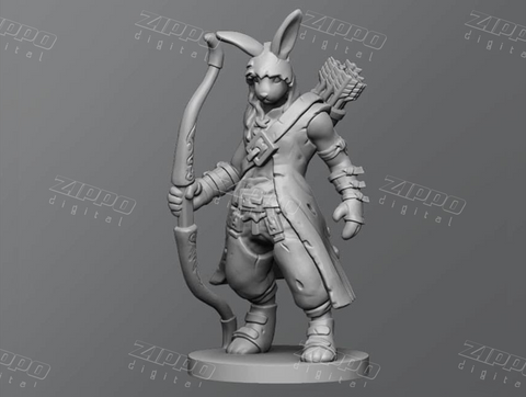 Rabbit Archer by schlossbauer 3D Print - STL file