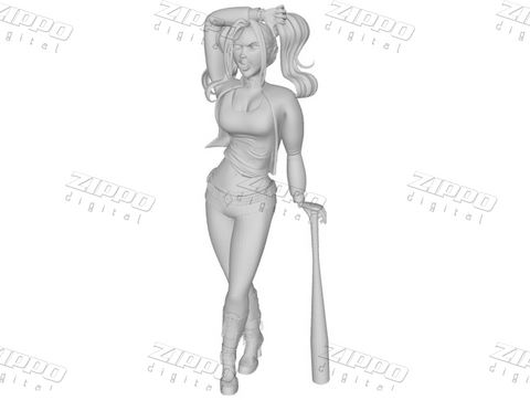 Supervillain Harley Quinn 3D Print - STL file