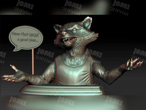Rocket Racoon bust 3D Prints STL File