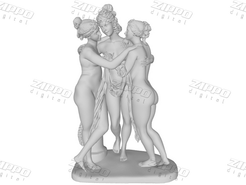 Three Girlfriends 3D Print - STL file