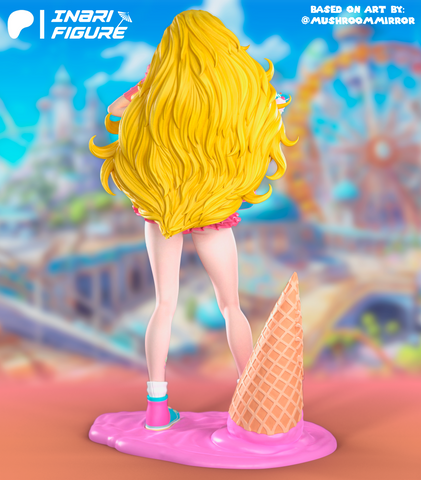 Inari Figure Princess Peach Pink Ice Cream Mario Bros