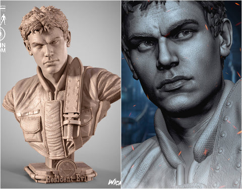 Wicked - Chris Redfield Portrait Bust