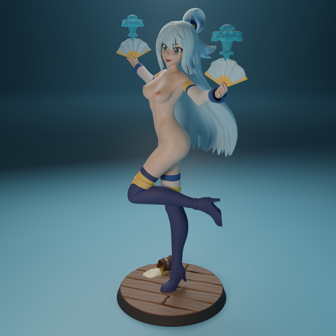 Funservice - Aqua from Konosuba anime