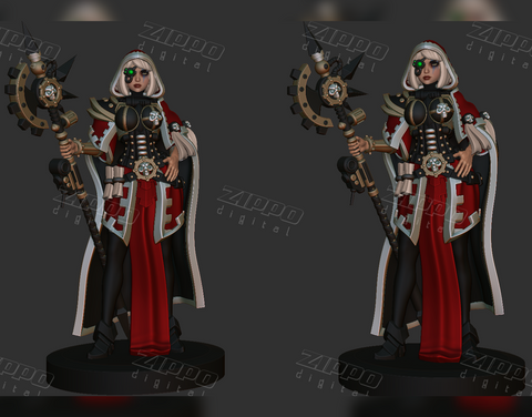 Techpriest Space Nun Anime Figurine 3D Print - STL file