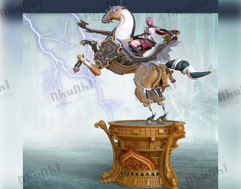 OXO3D - Lightning and Odin - Final Fantasy SFW NSFW