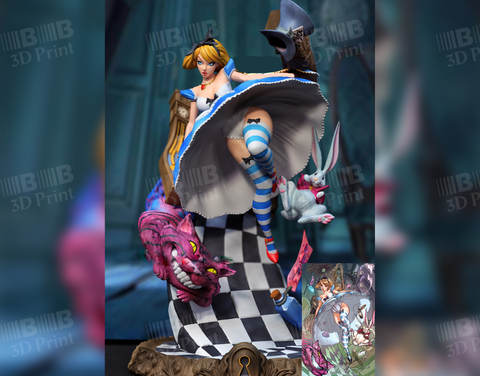 Alice falling 3D Prints STL File