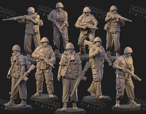 USA Vietnam Soldiers 3D Print - STL file
