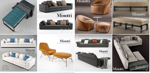 500 MINOTTI 3DSKY MODELS