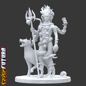 Bhairava,Guardian of Eight Directions of the Universe, With His Dog Shvan