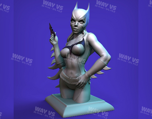 Girl Bust Bat 3D Prints STL File