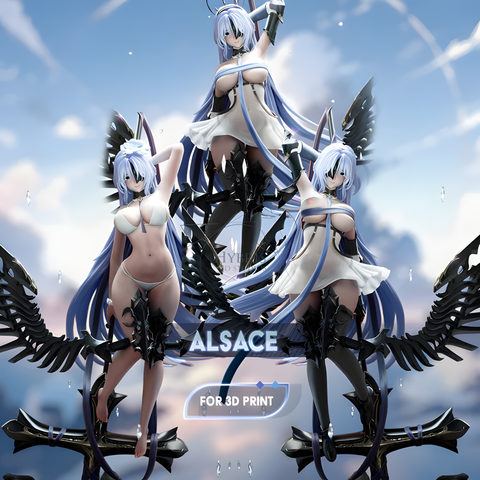 Hybris Studios  -  Azur Lane  -  Alsace  -  3D Print Model 3D Print - STL file - 3D Print STL File for Resin Printer