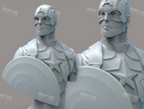 Captain America Bust 3D Prints STL File