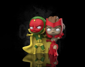 Vision and Scarlet Witch Chibi 3D Print - STL file
