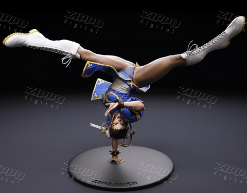 Chun-Li Spinning Bird Kick Fan Art 3D Print - STL file