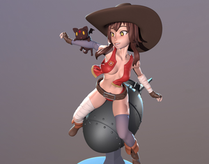 Megumin Explosion 3D Print - STL file