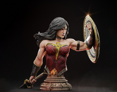 Wonder Woman Bust 3D Print - STL file