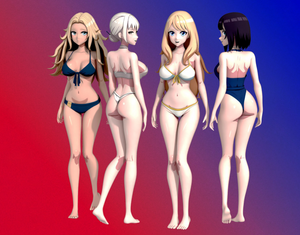 Summer Collection 4 Anime Bikini 3D Print - STL file