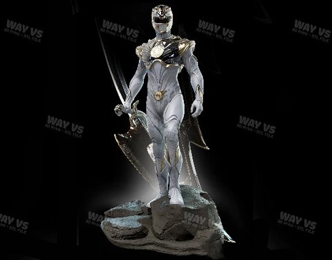 White Power Ranger 3D Prints STL File