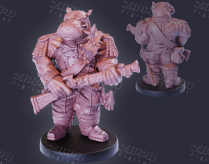 Gear Town Hippo Soldier 3D Print - STL file