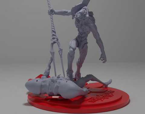 Evangelion Eva 01 vs 3rd Angel Sachiel 3D Print - STL file