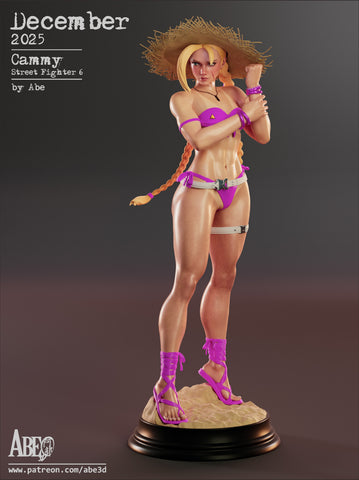 Abe3D - Cammy SF6 Costume 4 3D Print - STL file - 3D Print STL File for Resin Printer