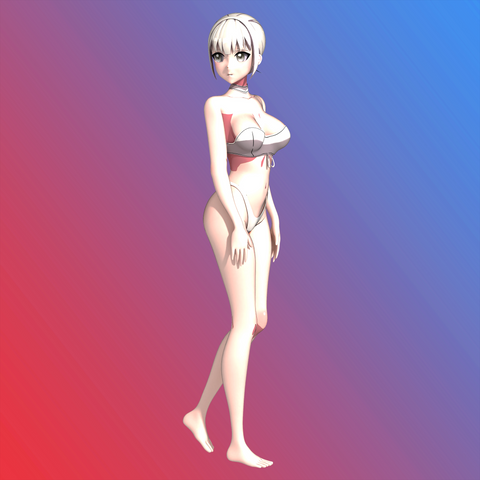 Mio Bikini Girl and Kurage Aoba 3D Print - STL file