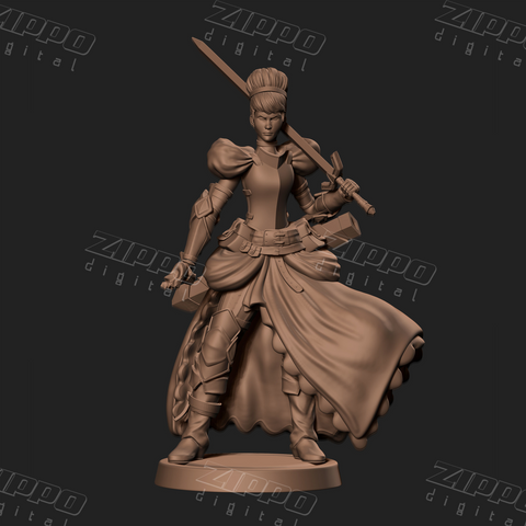 Cinderella Warrior 3D Print - STL file